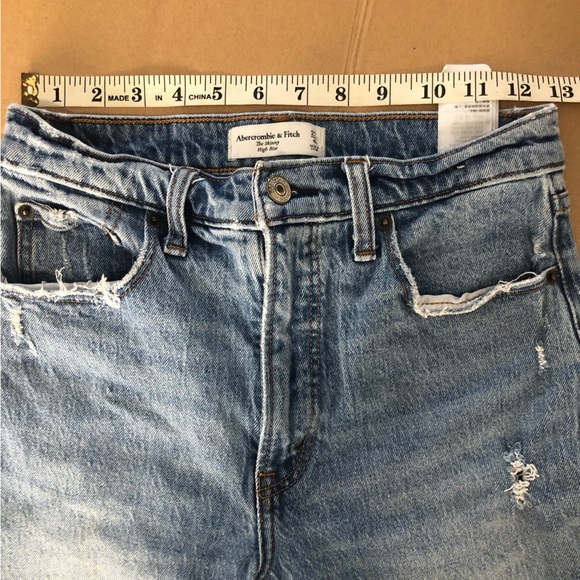 Zara The Skinny High Rise Distressed Ripped Jeans SZ 27 - Picture 13 of 15